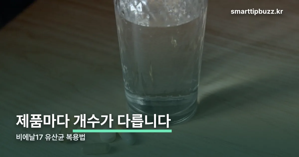 비에날17유산균복용법 정리 썸네일