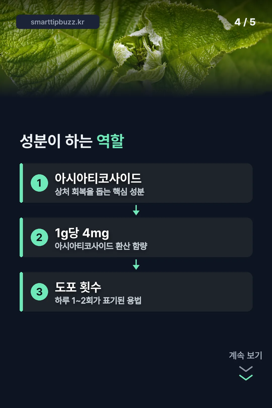 성분이 하는 역할